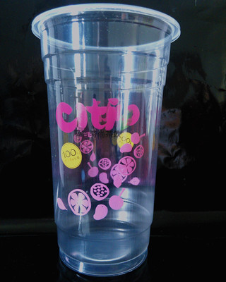 一次性塑料奶茶杯加厚可印LOGO图 上海白石赐塑业产品解析